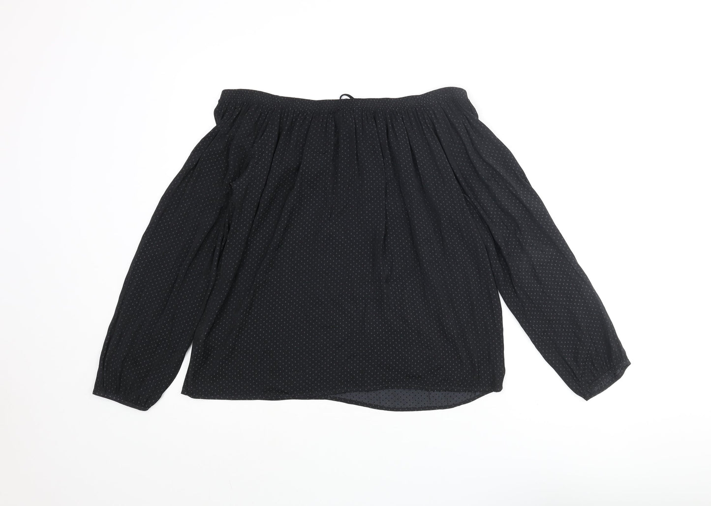 Womens UK Size 10 NEXT Black Basic Blouse