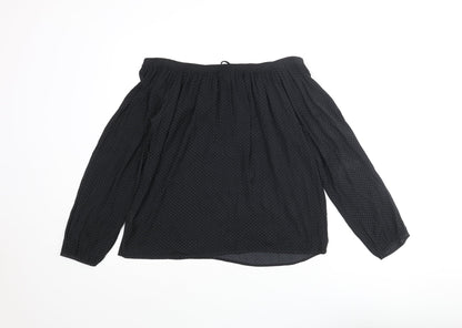 Womens UK Size 10 NEXT Black Basic Blouse