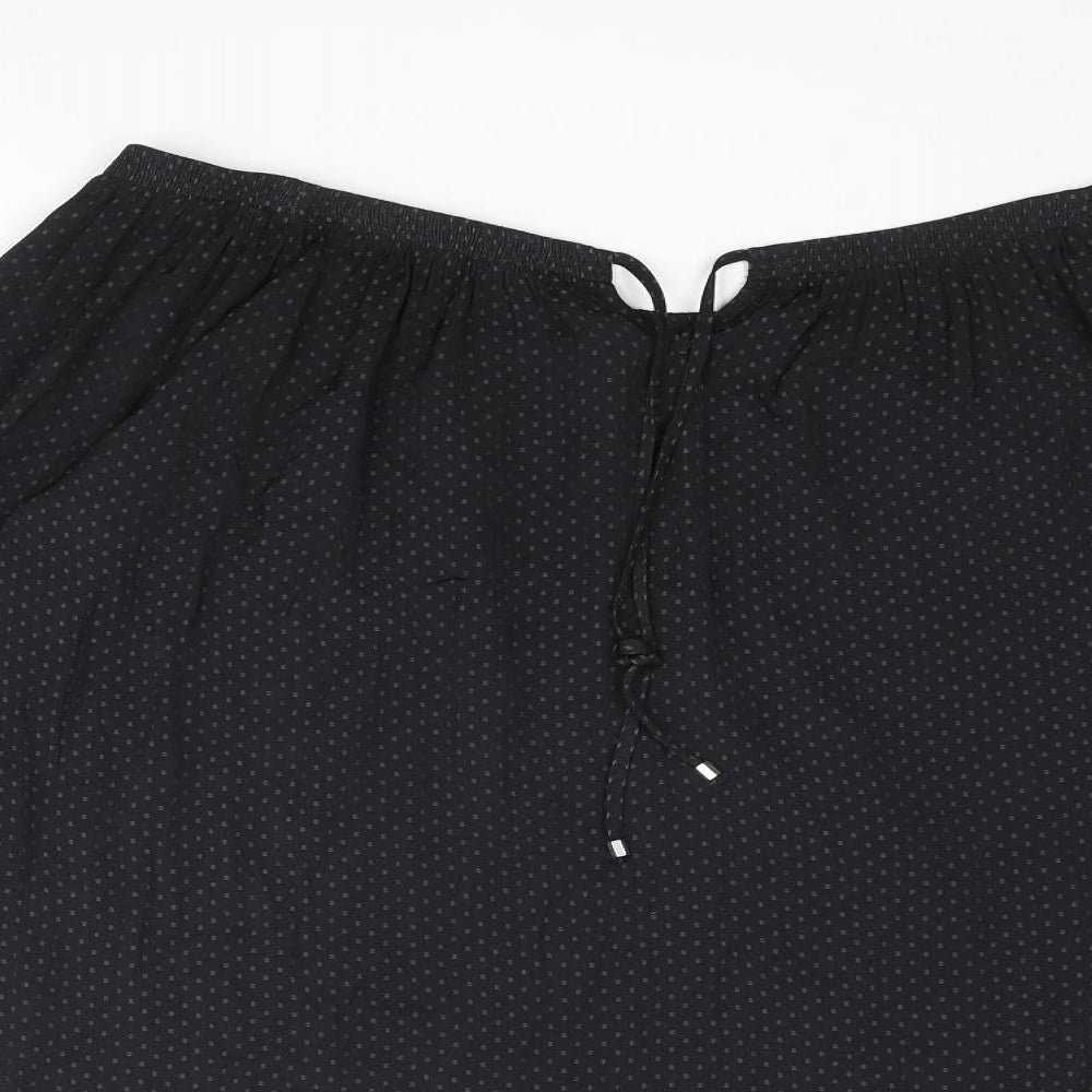 Womens UK Size 10 NEXT Black Basic Blouse
