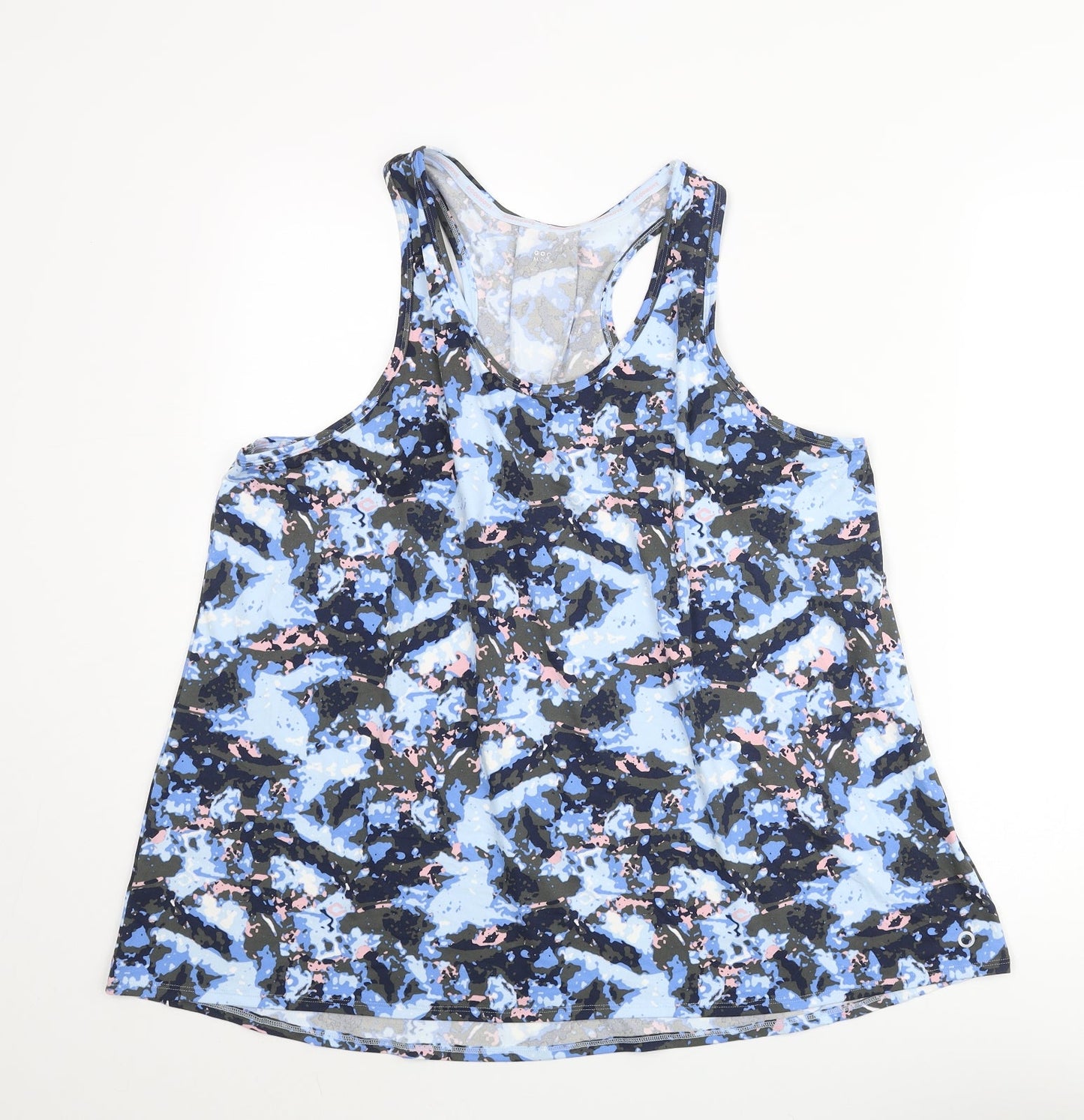 GOODMOVE Womens Multicoloured Camouflage Polyester Basic Tank Size 16 Scoop Neck Pullover