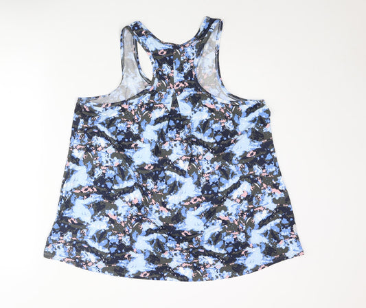 GOODMOVE Womens Multicoloured Camouflage Polyester Basic Tank Size 16 Scoop Neck Pullover