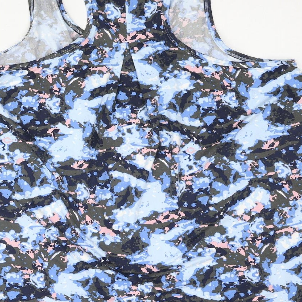 GOODMOVE Womens Multicoloured Camouflage Polyester Basic Tank Size 16 Scoop Neck Pullover