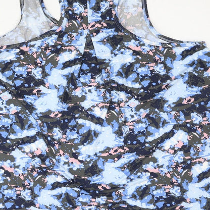 GOODMOVE Womens Multicoloured Camouflage Polyester Basic Tank Size 16 Scoop Neck Pullover