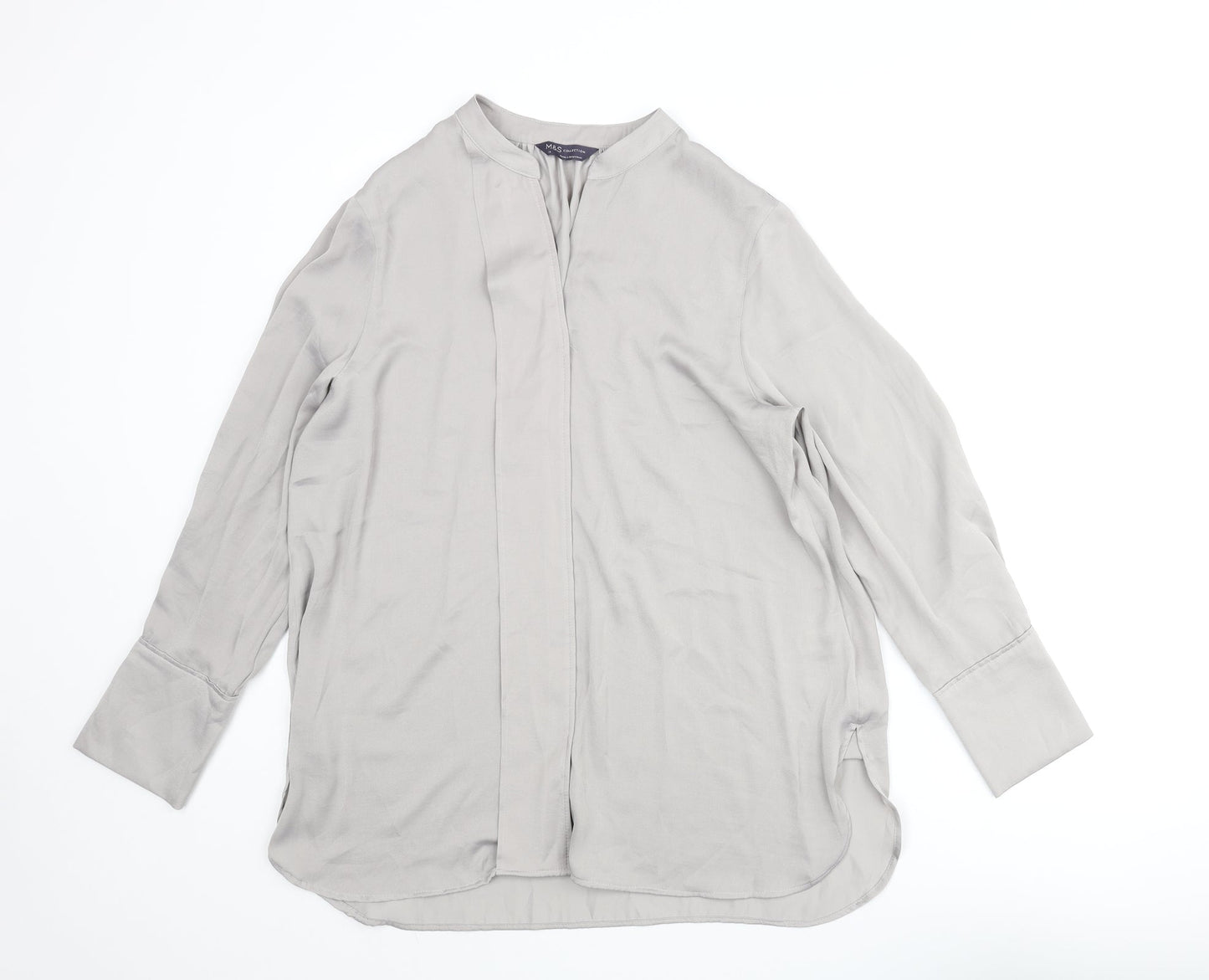 Womens UK Size 14 Marks and Spencer Grey Tunic Blouse