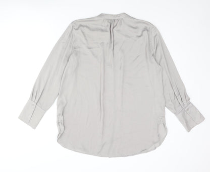 Womens UK Size 14 Marks and Spencer Grey Tunic Blouse