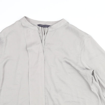 Womens UK Size 14 Marks and Spencer Grey Tunic Blouse