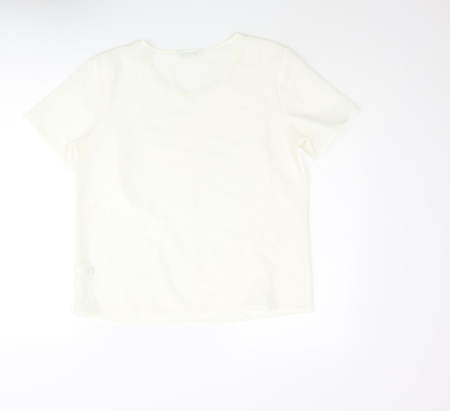 Womens UK Size 14 Marks and Spencer Ivory Basic Blouse