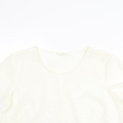 Womens UK Size 14 Marks and Spencer Ivory Basic Blouse