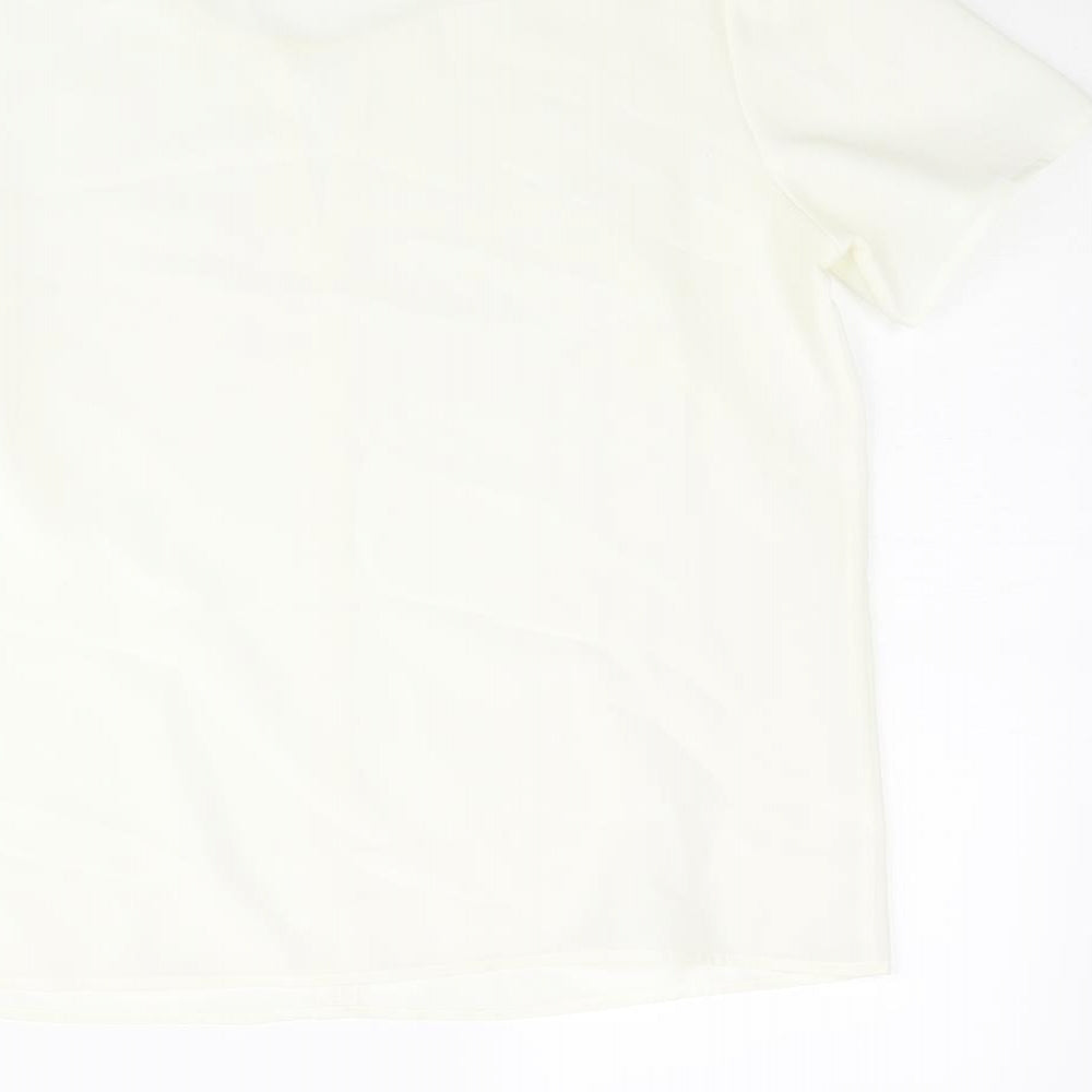 Womens UK Size 14 Marks and Spencer Ivory Basic Blouse