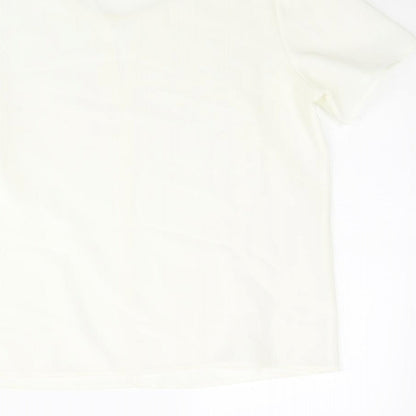 Womens UK Size 14 Marks and Spencer Ivory Basic Blouse