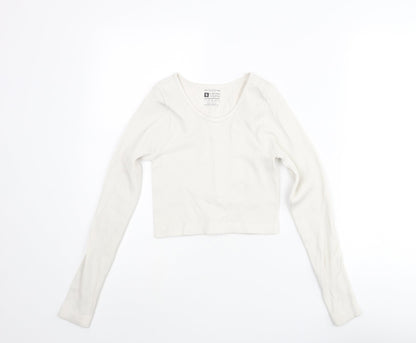 Womens UK Size S PRETTYLITTLETHING Ivory Cropped T-Shirt