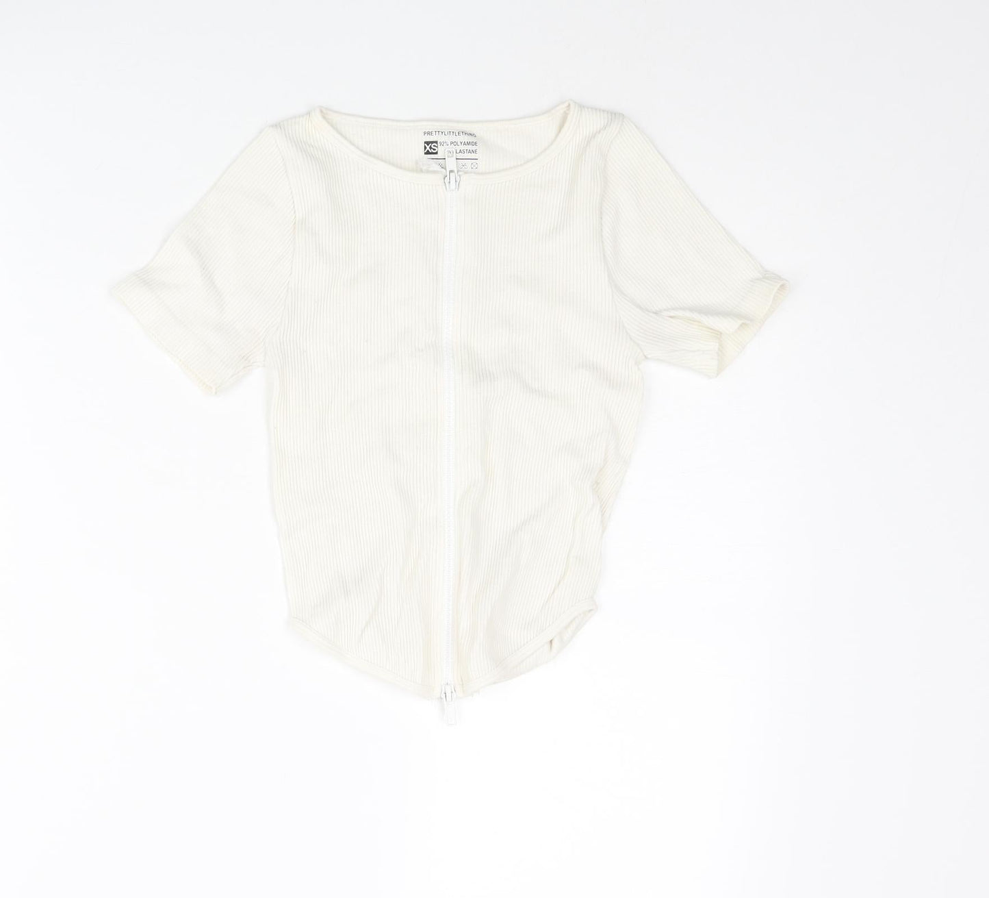 Womens UK Size XS PRETTYLITTLETHING Ivory Basic T-Shirt