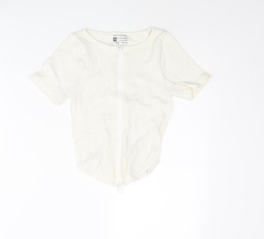 Womens UK Size XS PRETTYLITTLETHING Ivory Basic T-Shirt