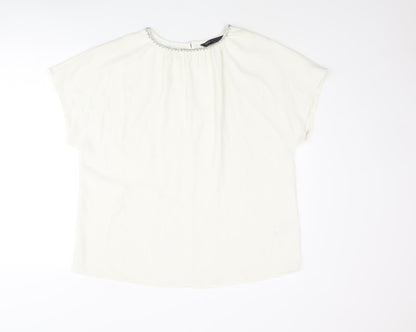 Womens UK Size 12 Marks and Spencer Ivory Basic Blouse