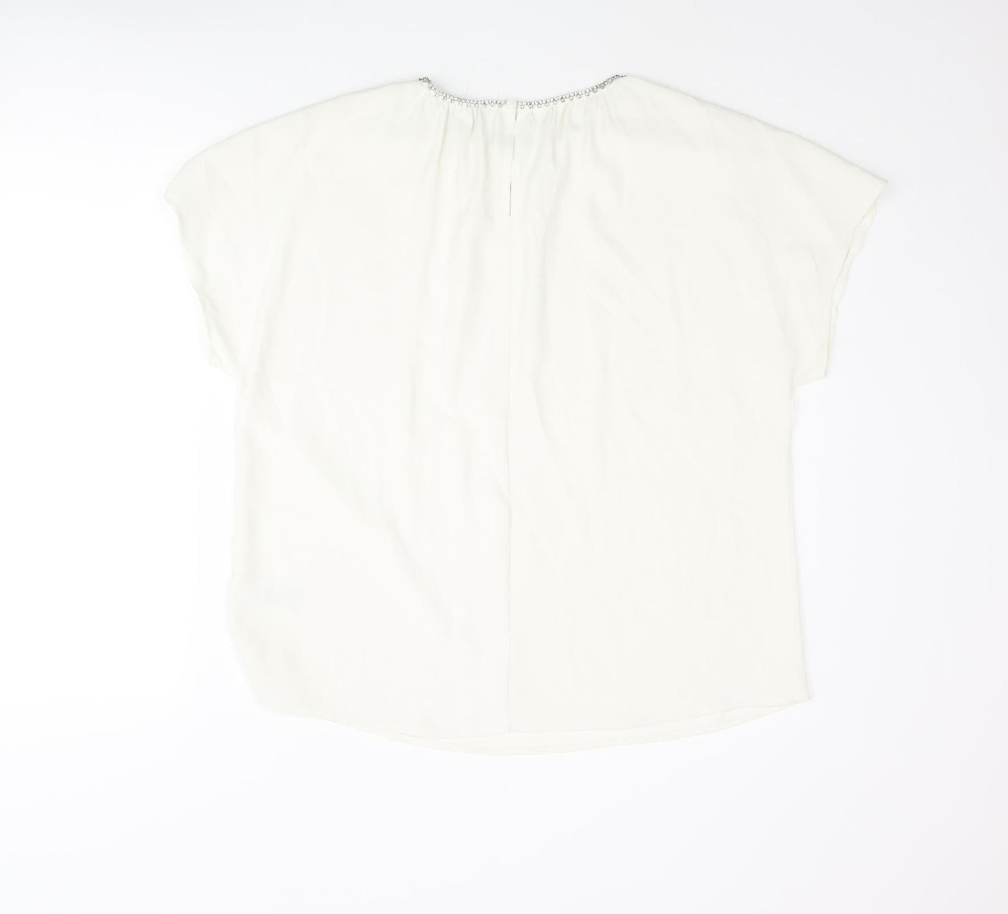 Womens UK Size 12 Marks and Spencer Ivory Basic Blouse