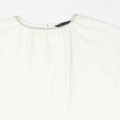 Womens UK Size 12 Marks and Spencer Ivory Basic Blouse