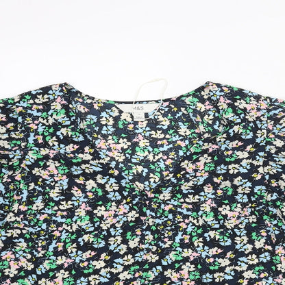 Womens UK Size 10 Marks and Spencer Multicoloured Basic Blouse