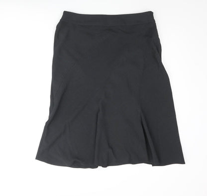 Marks and Womens Grey Polyester Trumpet Skirt Size 12 Zip