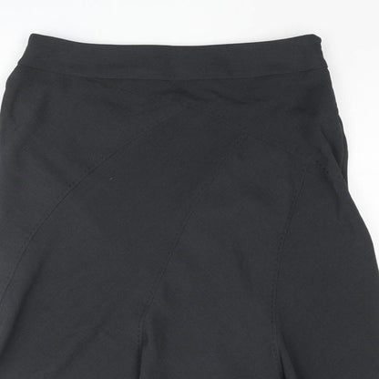 Marks and Womens Grey Polyester Trumpet Skirt Size 12 Zip