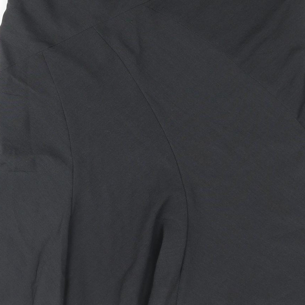 Marks and Womens Grey Polyester Trumpet Skirt Size 12 Zip