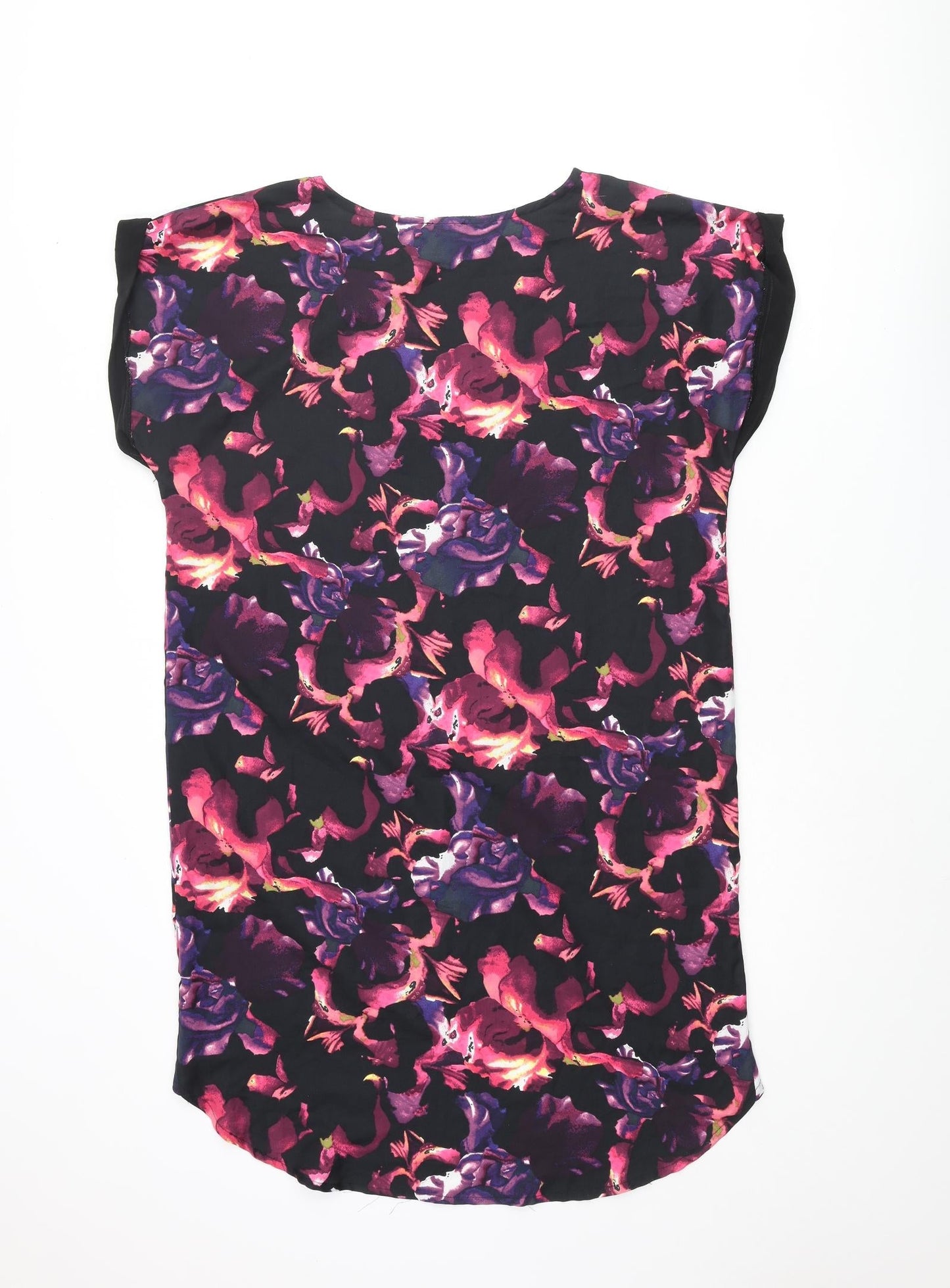 River Island Womens Multicoloured Floral Polyester Shift Size 12 Round Neck Pullover