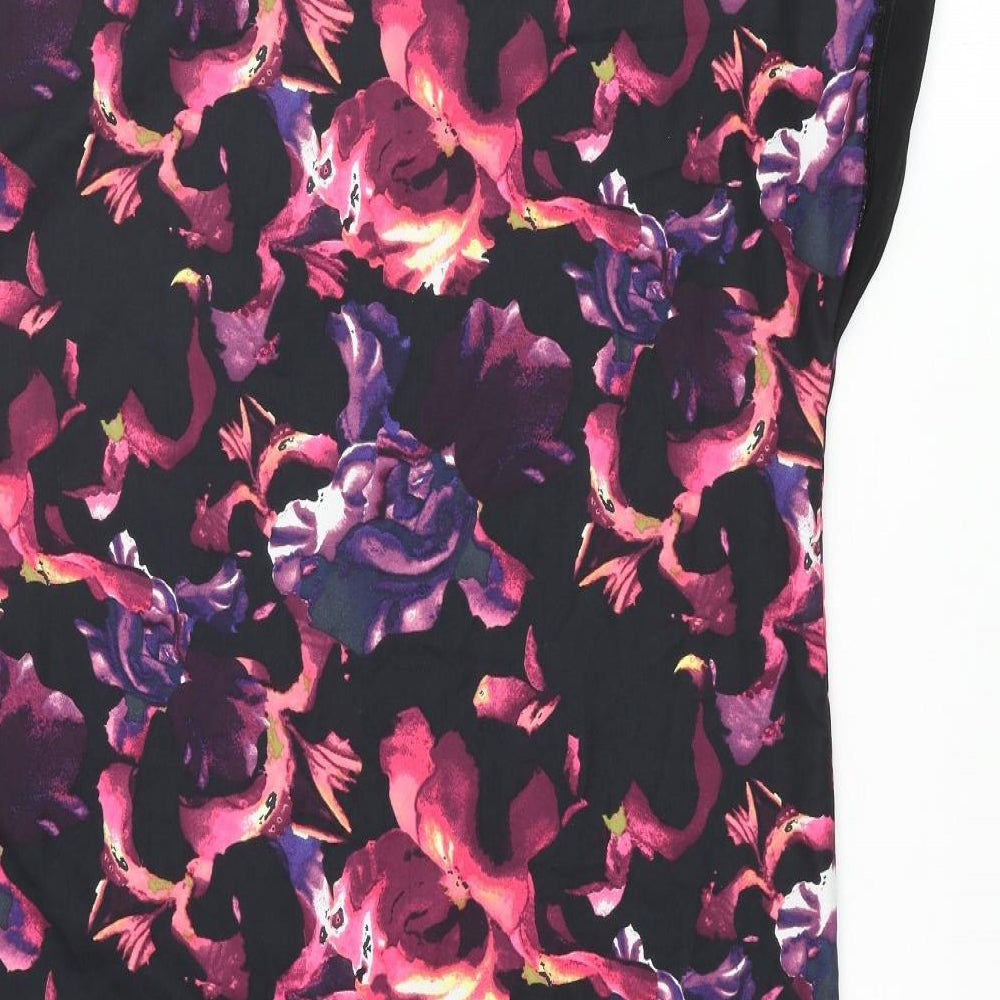 River Island Womens Multicoloured Floral Polyester Shift Size 12 Round Neck Pullover
