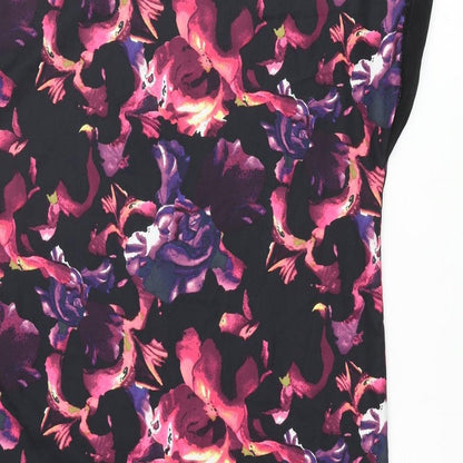 River Island Womens Multicoloured Floral Polyester Shift Size 12 Round Neck Pullover