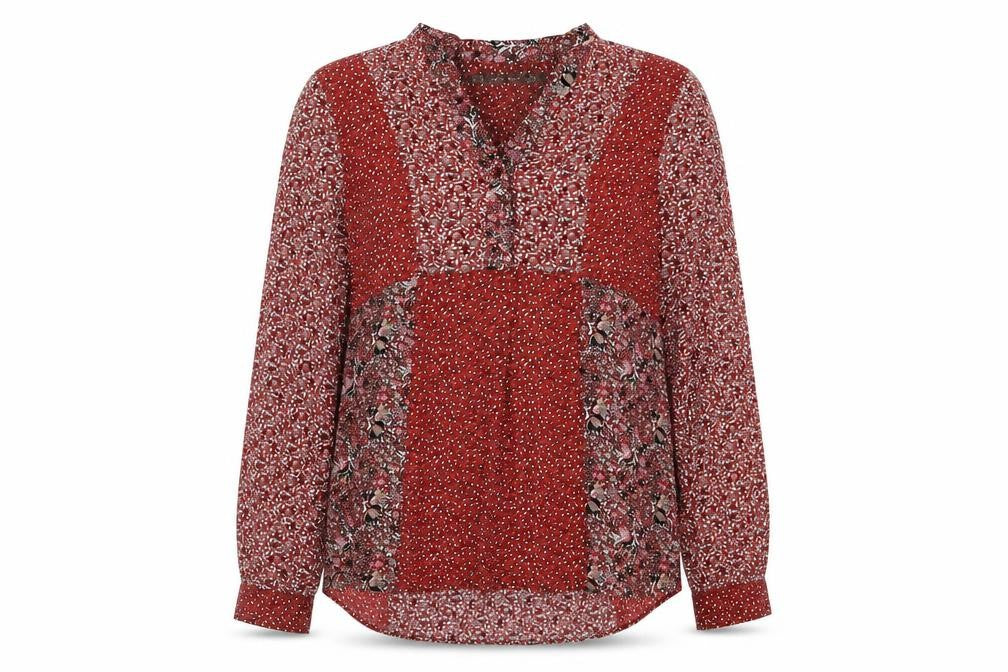 Womens UK Size XS Zara Red Basic Blouse