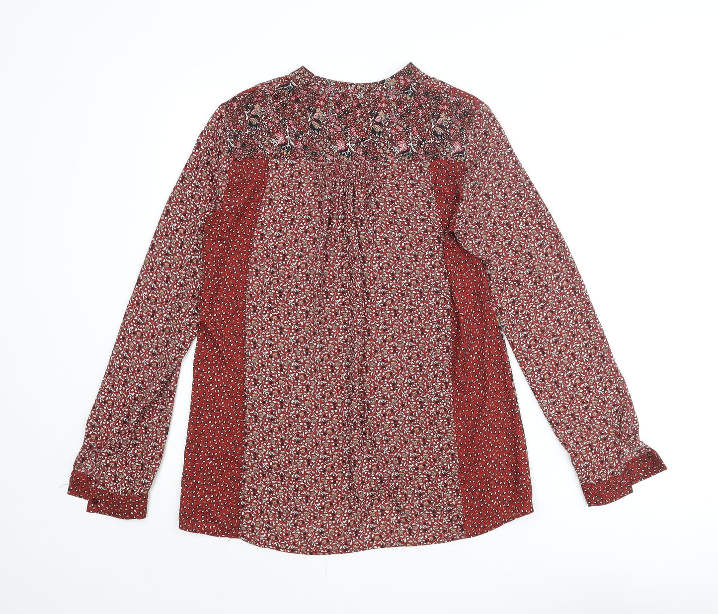 Womens UK Size XS Zara Red Basic Blouse