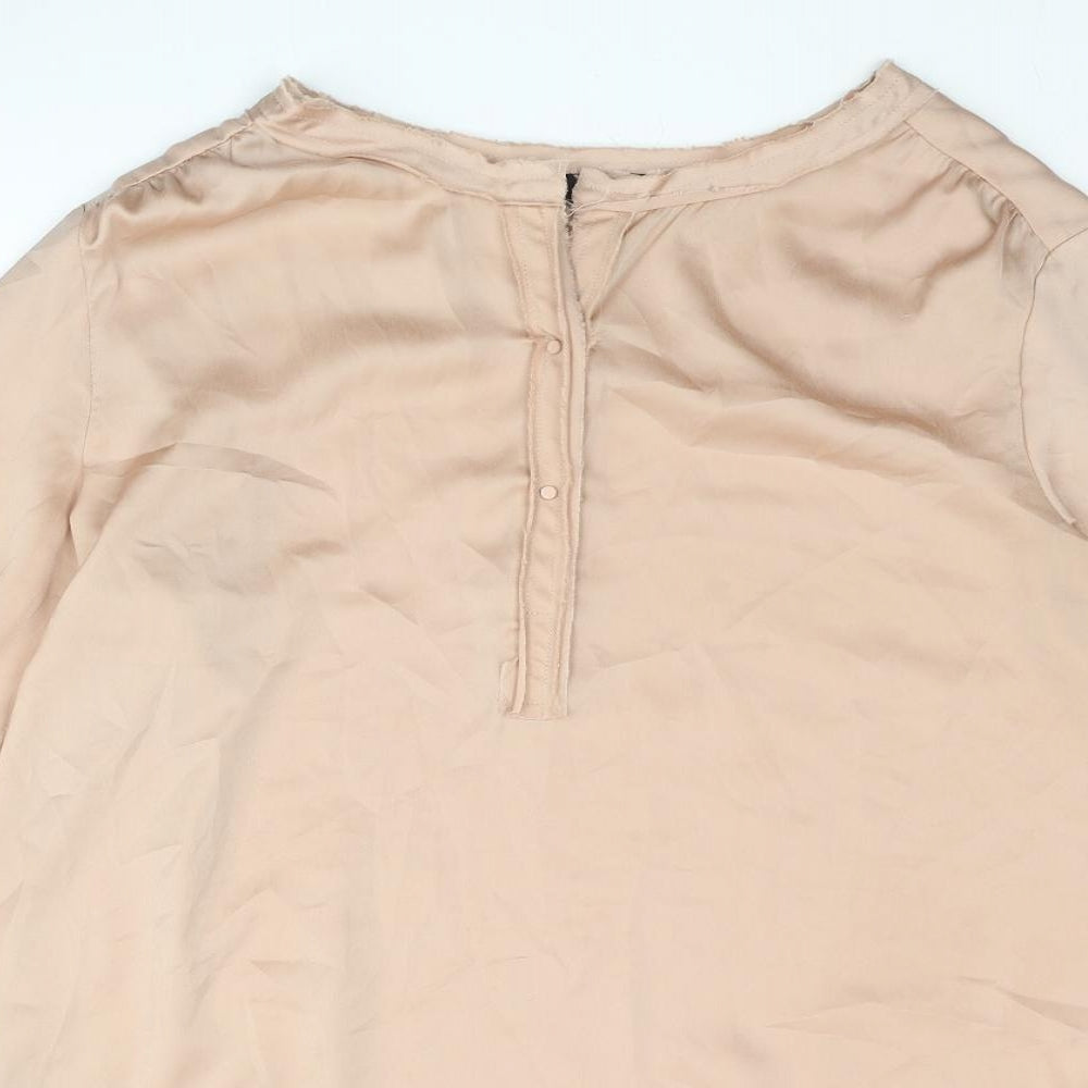 Womens UK Size 10 Selected Femme Pink Basic Blouse