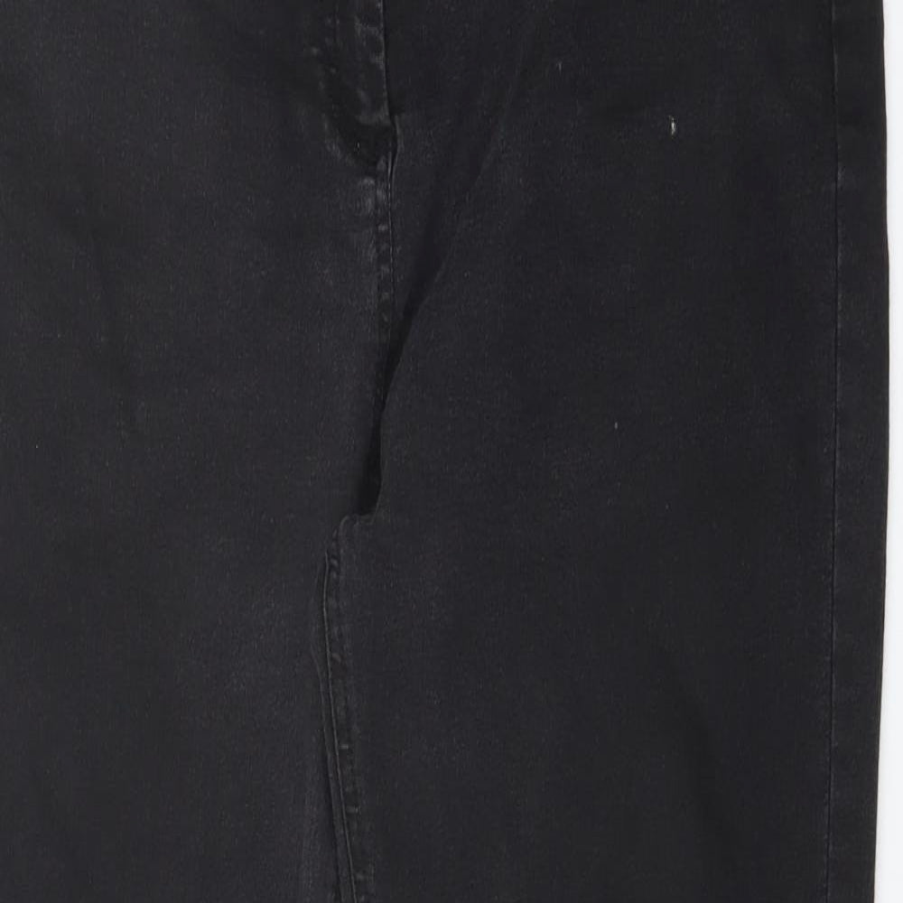 Penny Plain Womens Beige Cotton Straight Jeans Size 14 L28 in Regular Button