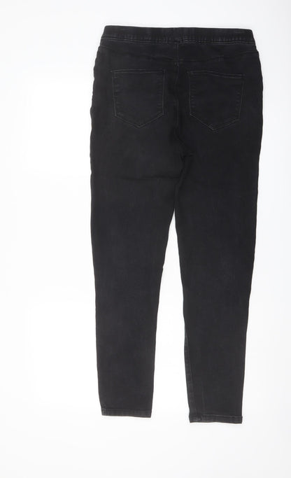 365 Denim Womens Black Cotton Jegging Jeans Size 12 L27 in Regular