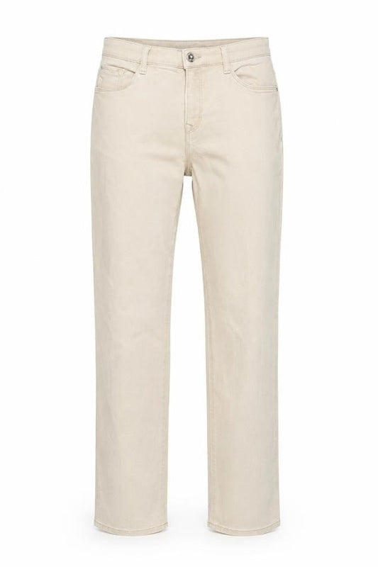 Womens UK Size 10 Brax Regular Fit Straight Beige Jeans