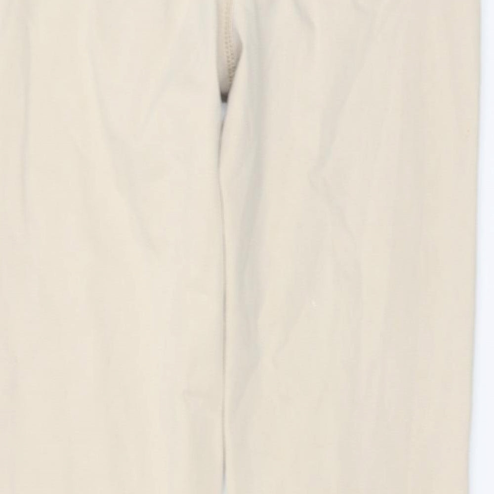 Brax Womens Beige Cotton Straight Jeans Size 10 L28 in Regular Button