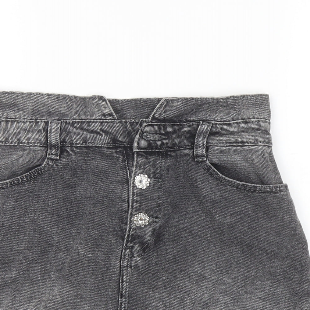 Womens UK Size 8 Denim & Co. A-Line Denim Skirt