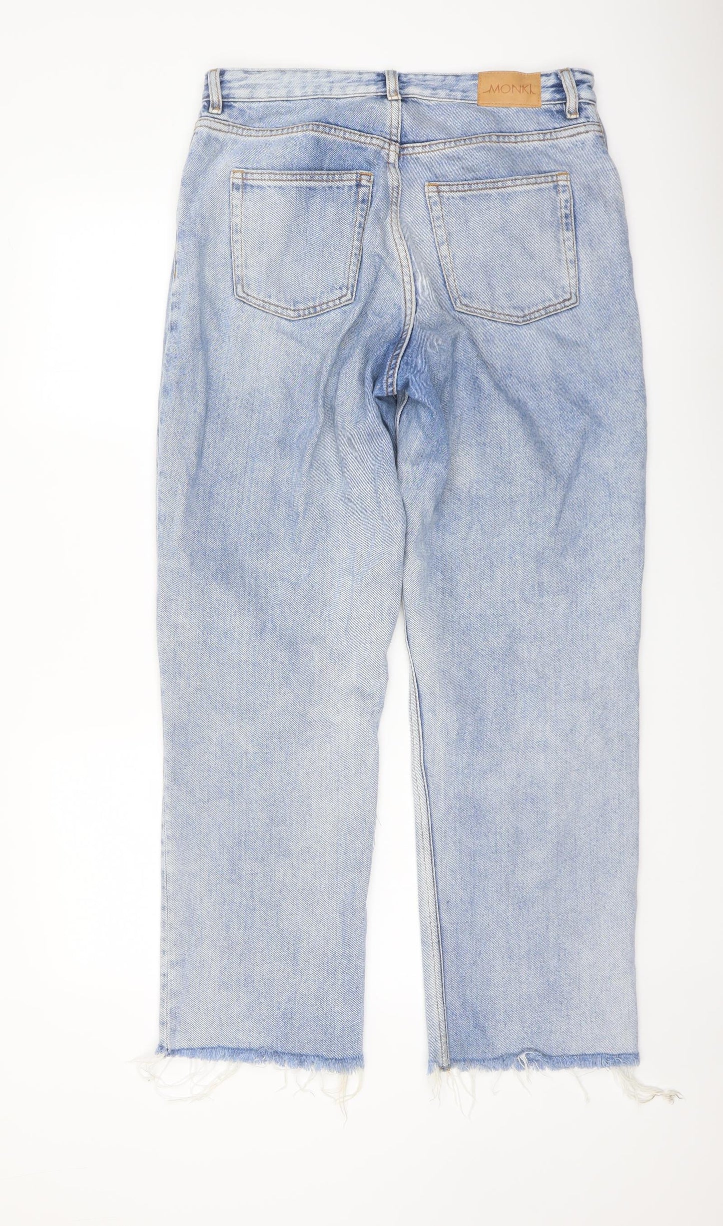 Monki Womens Blue Cotton Mom Jeans Size 30 in L29 in Regular Button