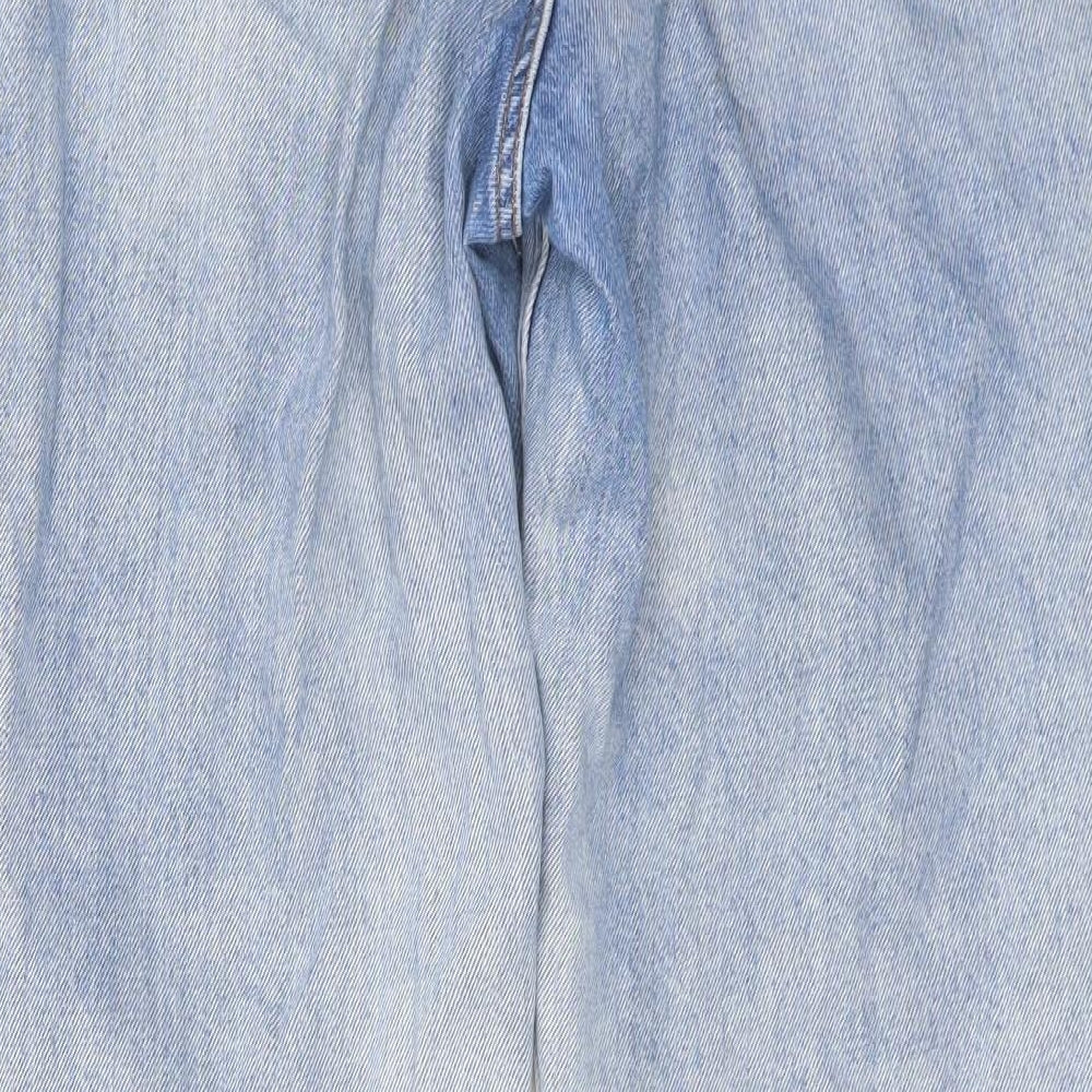 Monki Womens Blue Cotton Mom Jeans Size 30 in L29 in Regular Button