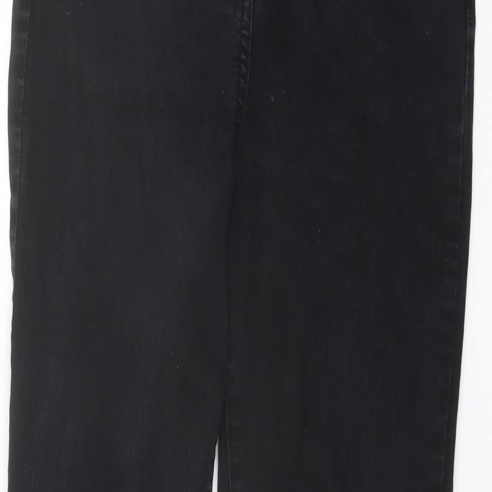 NEXT Womens Black Cotton Skinny Jeans Size 10 L28 in Regular Button