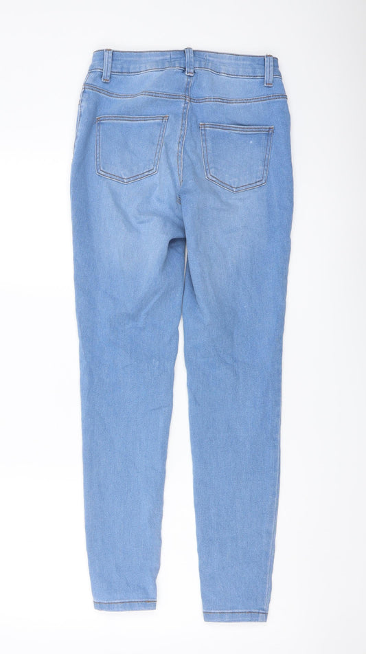 Denim & Co. Womens Blue Cotton Jegging Jeans Size 6 L28 in Regular Button