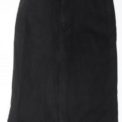 Gap Womens Black Cotton Wide-Leg Jeans Size 6 L26 in Regular Button