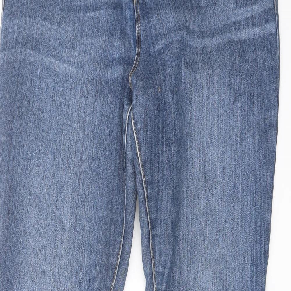 Indigo Womens Blue Cotton Skinny Jeans Size 12 L30 in Regular Button