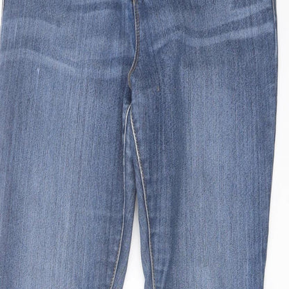 Indigo Womens Blue Cotton Skinny Jeans Size 12 L30 in Regular Button