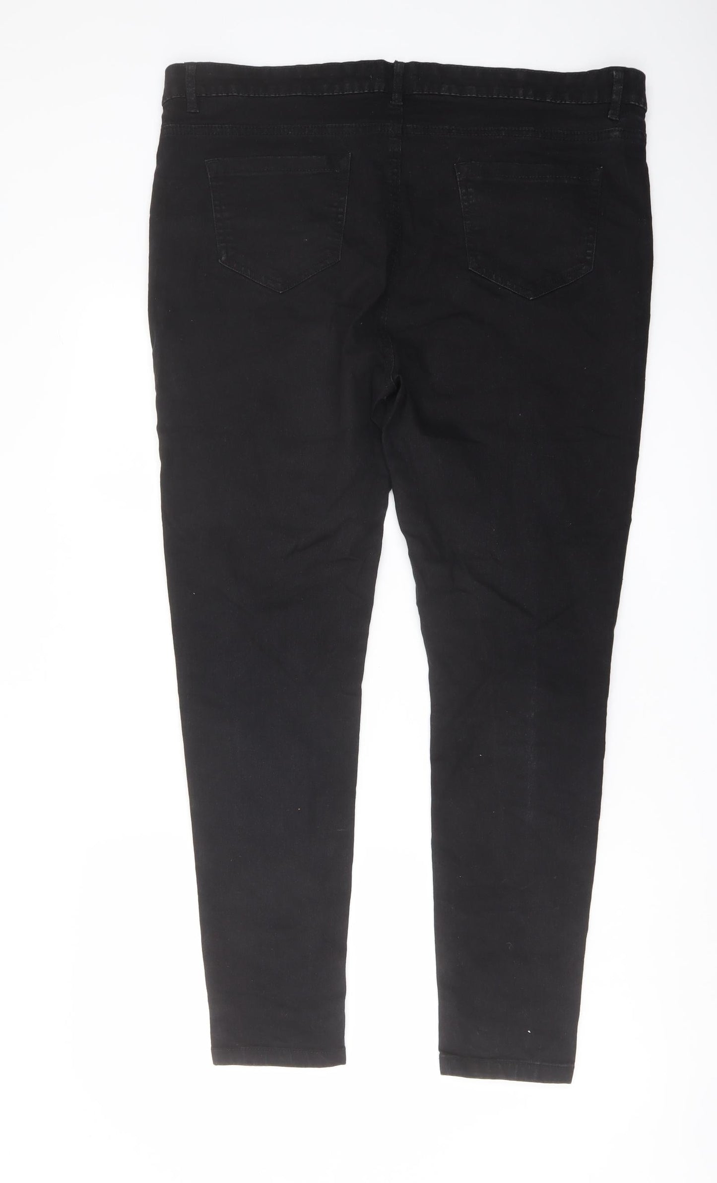 Womens UK Size 18 Studio Regular Fit Skinny Black Jeans
