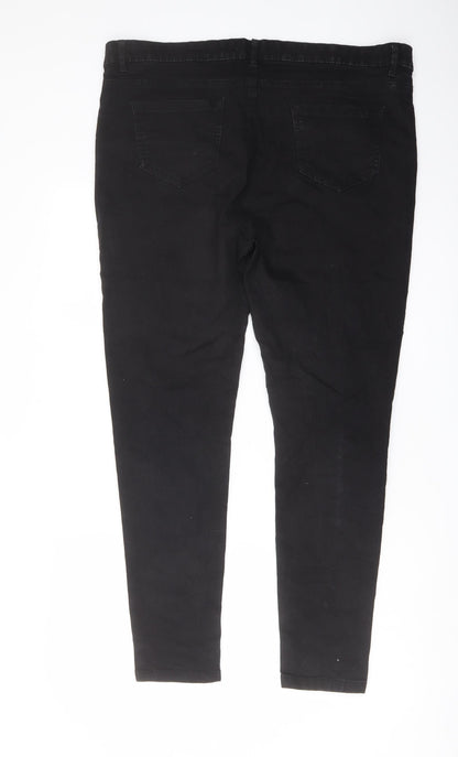 Womens UK Size 18 Studio Regular Fit Skinny Black Jeans