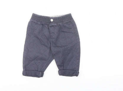 Marks and Spencer Boys Grey Cotton Cropped Jeans Size 3-6 Months Pullover