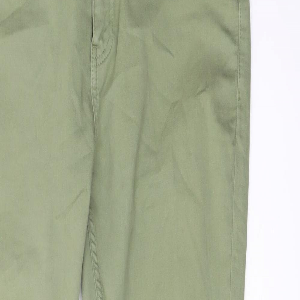 Sinnerstar Womens Green Cotton Skinny Jeans Size 32 in L29 in Regular Button