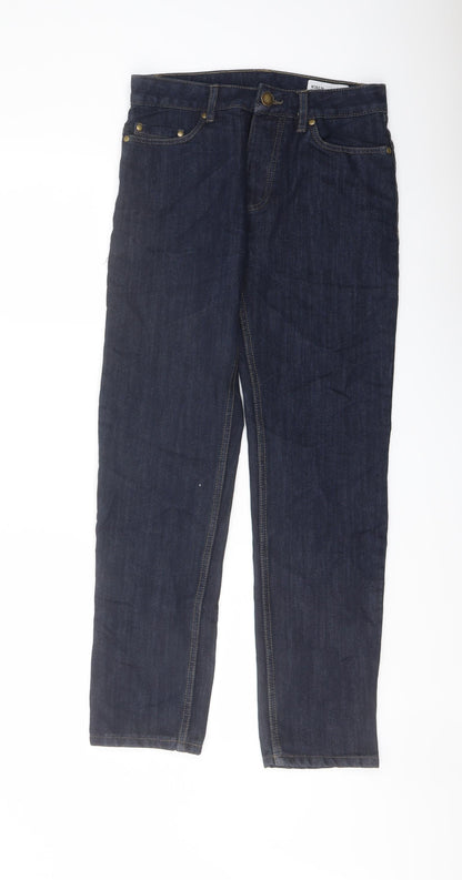 Denim & Co. Mens Blue Cotton Straight Jeans Size 28 in L30 in Regular Button