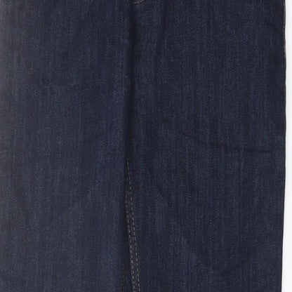 Denim & Co. Mens Blue Cotton Straight Jeans Size 28 in L30 in Regular Button