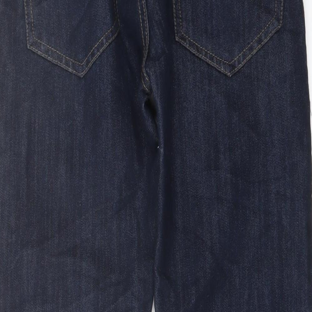 Denim & Co. Mens Blue Cotton Straight Jeans Size 28 in L30 in Regular Button