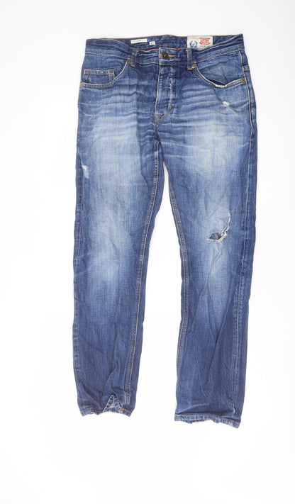 Mens UK Size 30 in NEXT Regular Fit Straight Blue Jeans